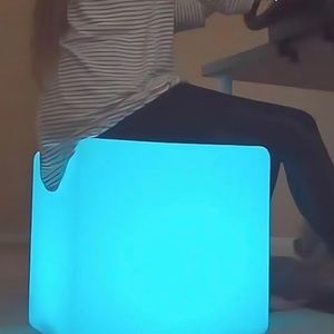 Led color changing cube chair